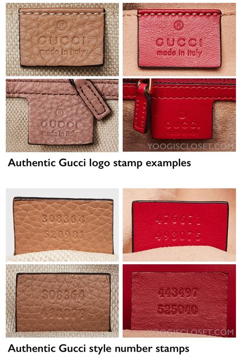 authentic Gucci labels
